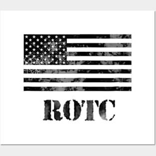 Military Rotc Faded Veteran Flag Posters and Art